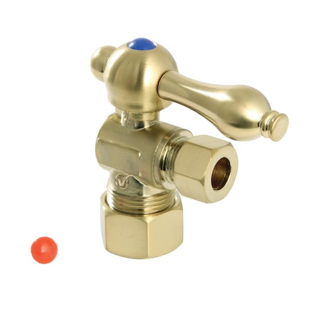 Kingston Brass CC53307 Quarter Turn Valve (5/8-Inch X 3/8-Inch OD Compression), Brushed Brass CC53307